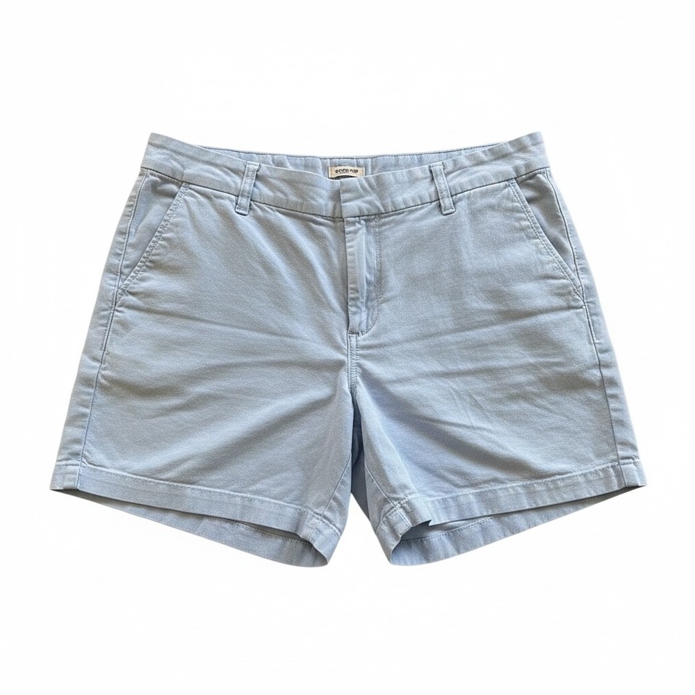 J.Crew Chino Shorts Womens 14 Light Blue H5181 Summer Coastal Cotton 4" Inseam